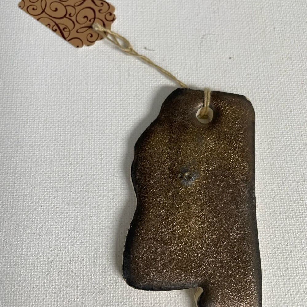 Unique Brown Ceramic Pendant